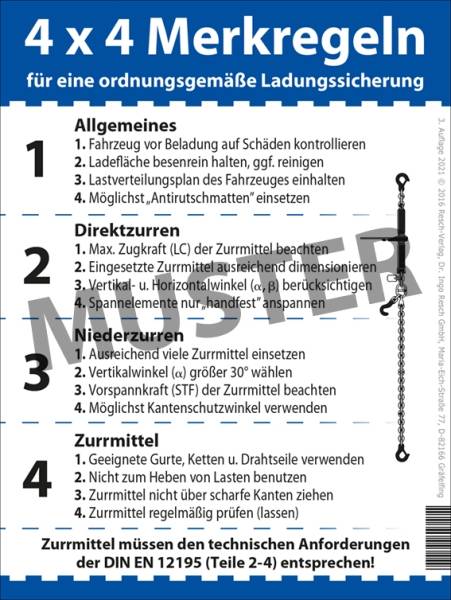 4 x 4 Merkregeln ordnungsgemaesse Ladungssicherung (1)