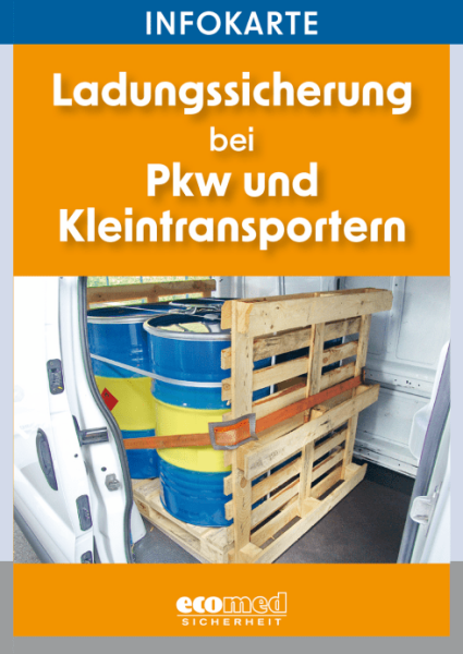 Infokarte Ladungssicherung bei Pkw und Kleintransportern