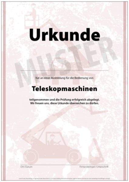 Urkunde Teleskop